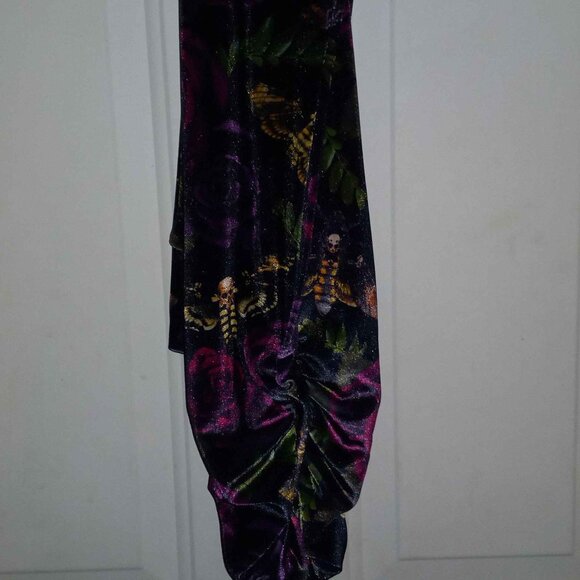 Killstar Pants - Moth Rose Velvet Leggings Size M